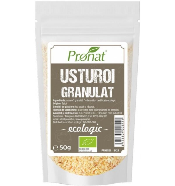 Usturoi uscat granulat fin bio,