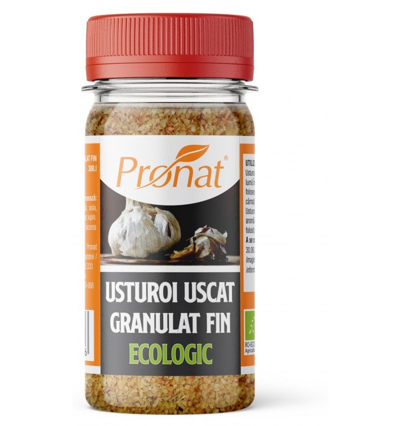 Usturoi uscat granulat fin bio,