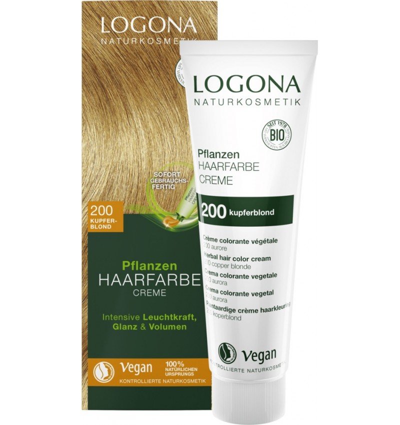 Vopsea de par crema, Blond cupru 200,