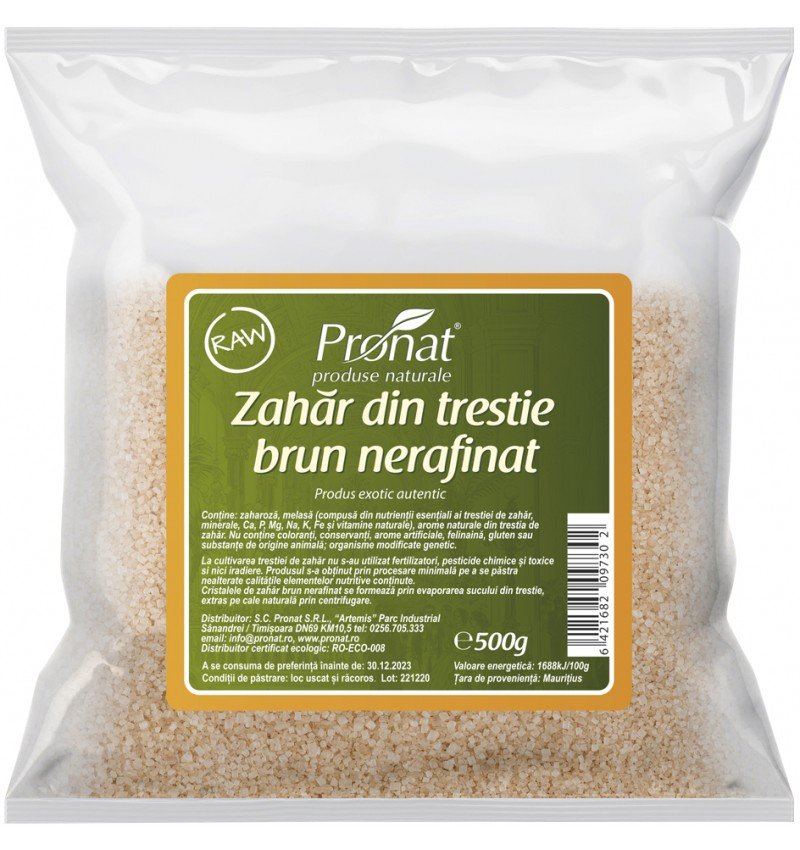 Zahar brun din trestie nerafinat, raw,