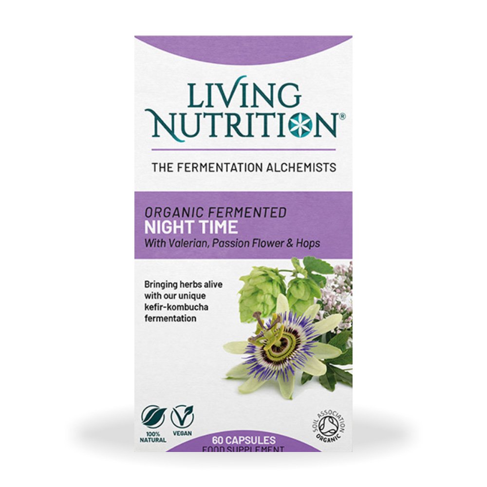 Organic Fermented Night Time cu valeriana, passion flower si hamei