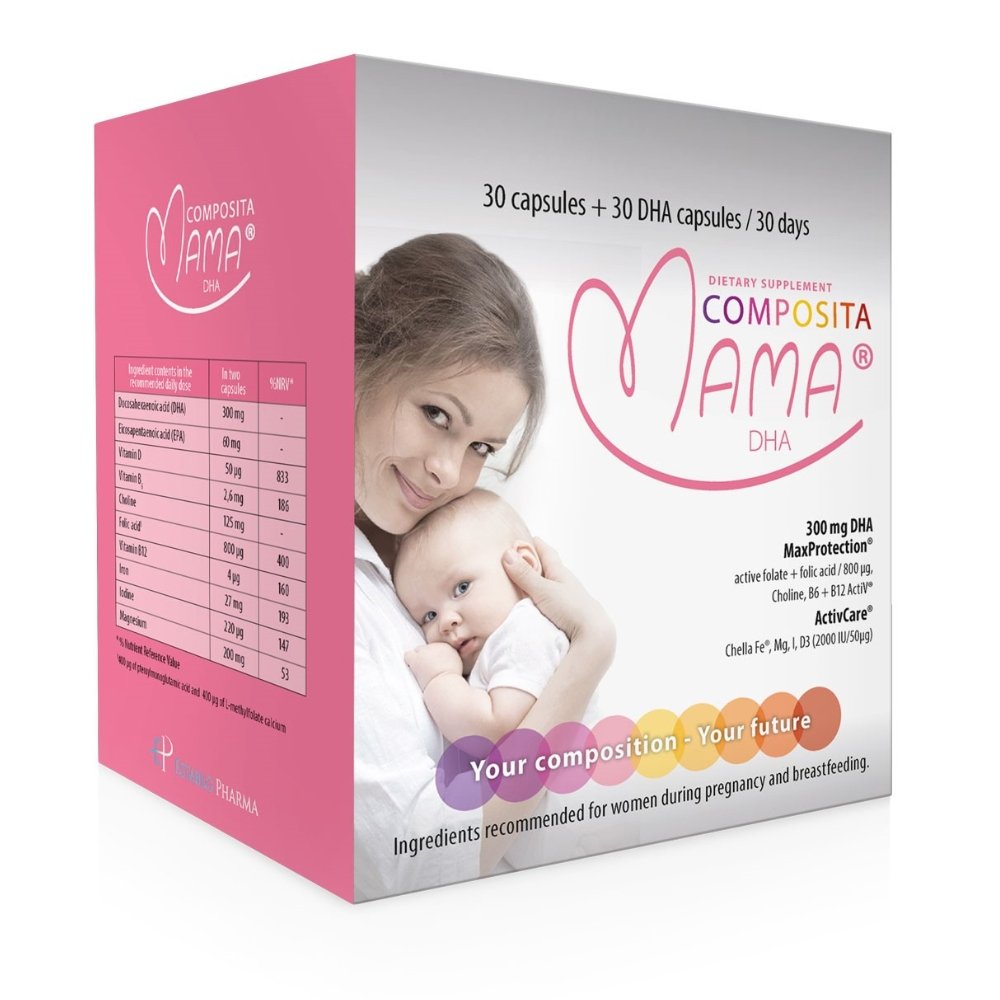 COMPOSITA Mama DHA® (30+30 capsule)Supliment alimentar destinat femeilor însărcinate, pe